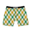 Patrick's Day Irish Plaid Print Boxer Briefs-grizzshop