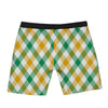 Patrick's Day Irish Plaid Print Boxer Briefs-grizzshop