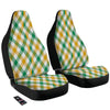 Patrick's Day Irish Plaid Print Car Seat Covers-grizzshop