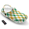 Patrick's Day Irish Plaid Print Clog-grizzshop