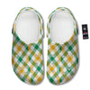 Patrick's Day Irish Plaid Print Clog-grizzshop