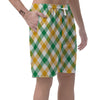 Patrick's Day Irish Plaid Print Men's Shorts-grizzshop