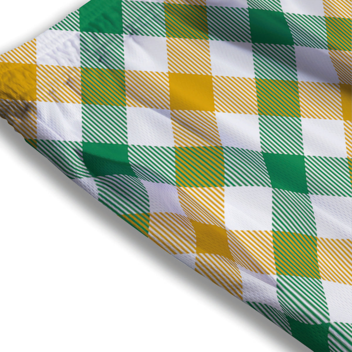 Patrick's Day Irish Plaid Print Mesh Shorts