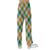 Patrick's Day Irish Plaid Print Pajama Pants-grizzshop