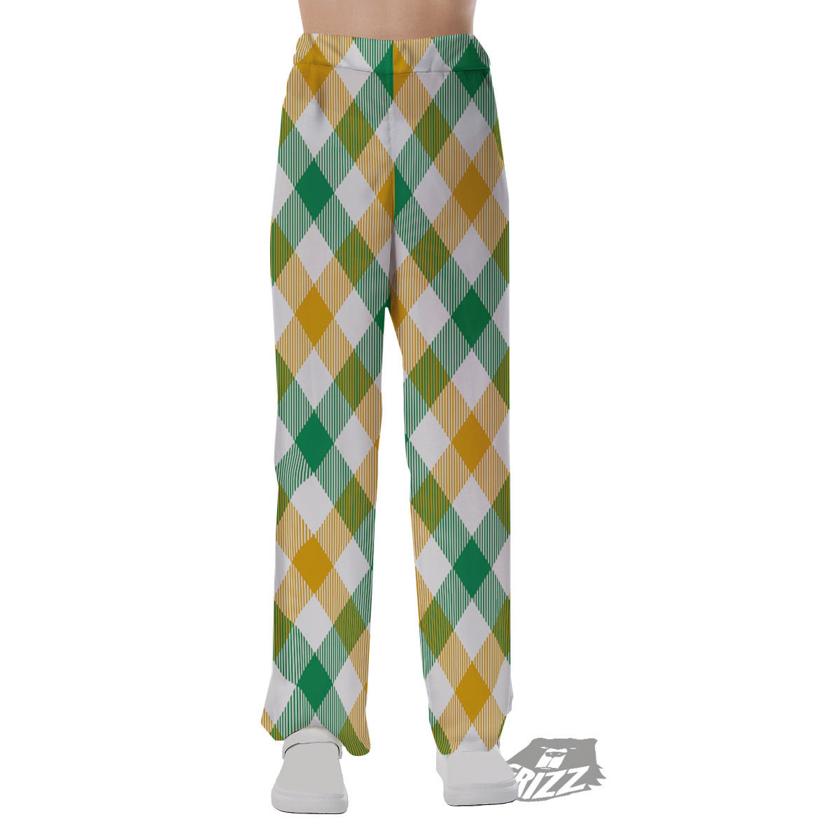 Patrick's Day Irish Plaid Print Pajama Pants-grizzshop