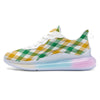 Patrick's Day Irish Plaid Print Running Sneakers-grizzshop