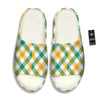 Patrick's Day Irish Plaid Print Sandals-grizzshop