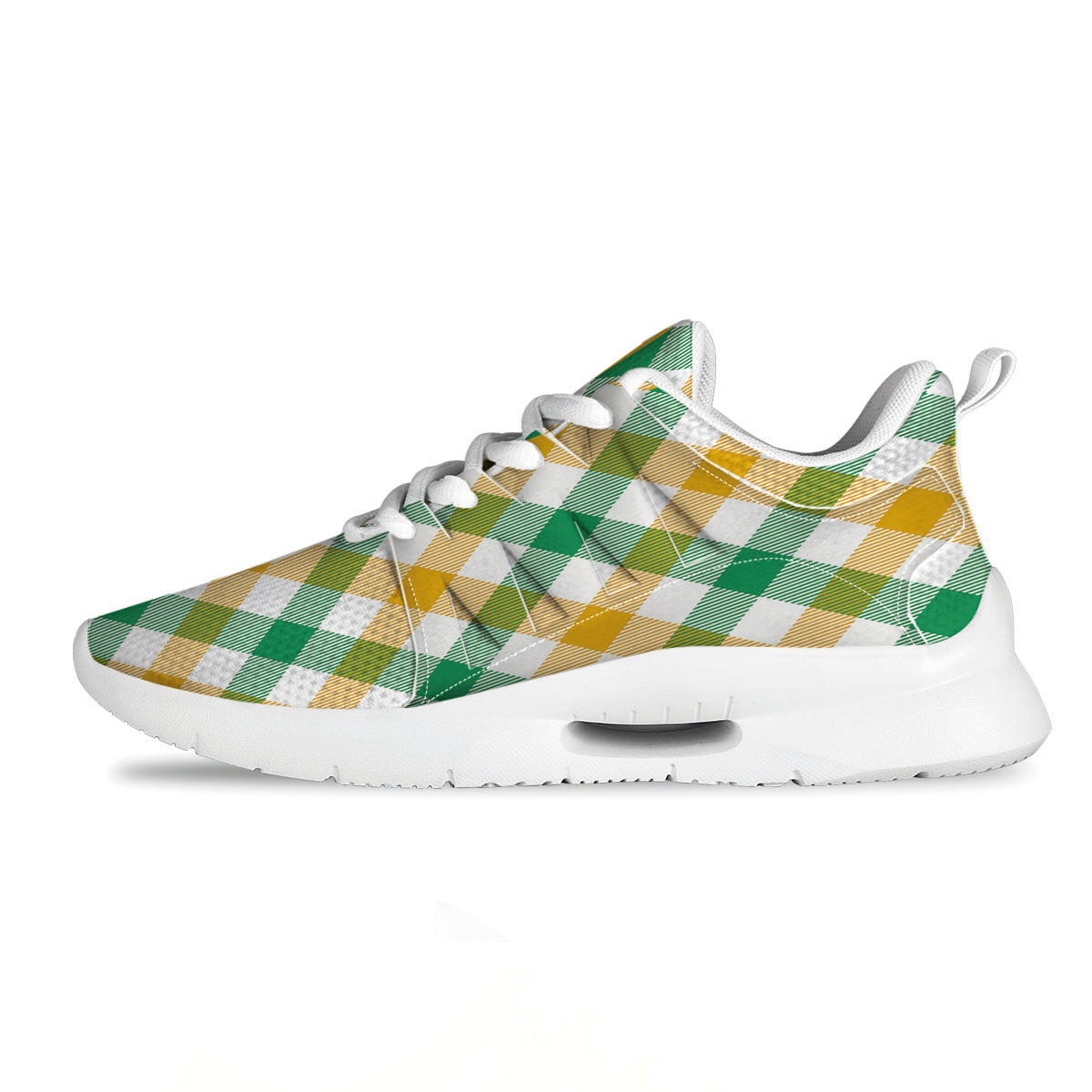 Patrick's Day Irish Plaid Print Tennis Shoes-grizzshop