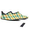 Patrick's Day Irish Plaid Print Water Shoes-grizzshop