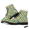 Patrick's Day Irish Plaid Print Winter Boots-grizzshop