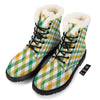 Patrick's Day Irish Plaid Print Winter Boots-grizzshop