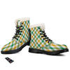 Patrick's Day Irish Plaid Print Winter Boots-grizzshop