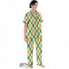 Patrick's Day Irish Plaid Print Women's Pajamas Set-grizzshop