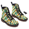 Patrick's Day Irish Plaid Print Work Boots-grizzshop