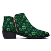 Patrick's Day Watercolor Saint Print Pattern Ankle Boots-grizzshop