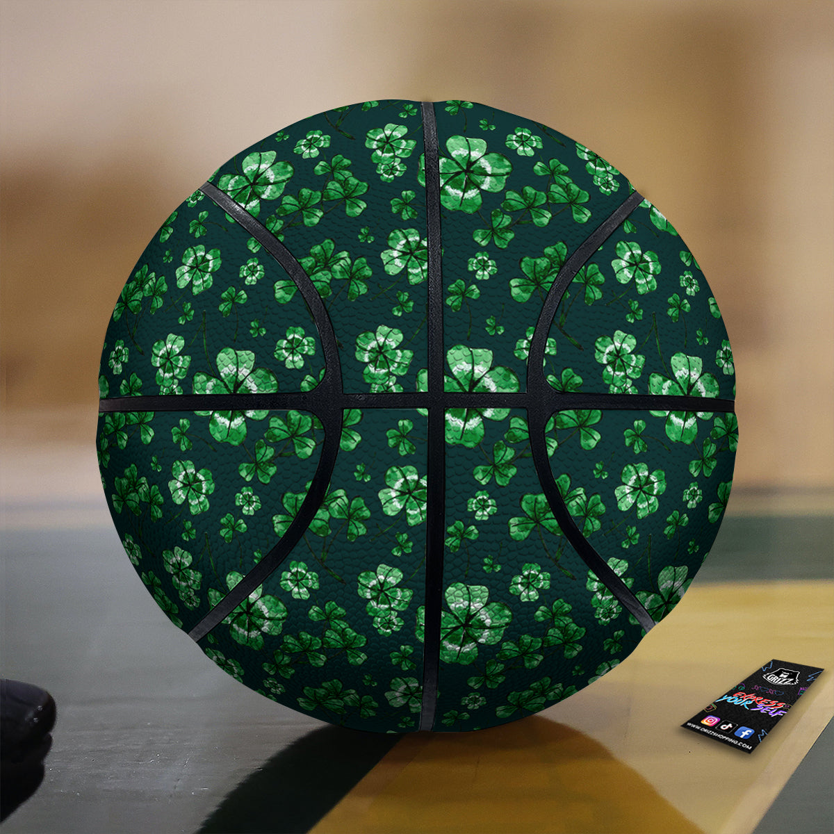 Patrick's Day Watercolor Saint Print Pattern Basketball
