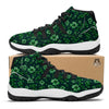 Patrick's Day Watercolor Saint Print Pattern Black Bball Shoes-grizzshop