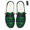 Patrick's Day Watercolor Saint Print Pattern Black Loafers-grizzshop