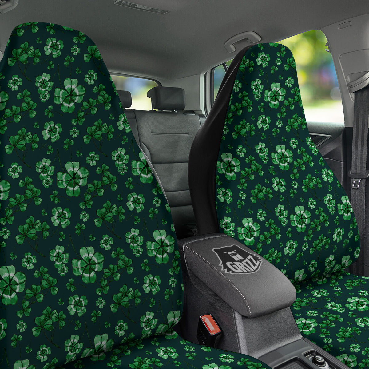 Patrick's Day Watercolor Saint Print Pattern Car Seat Covers-grizzshop