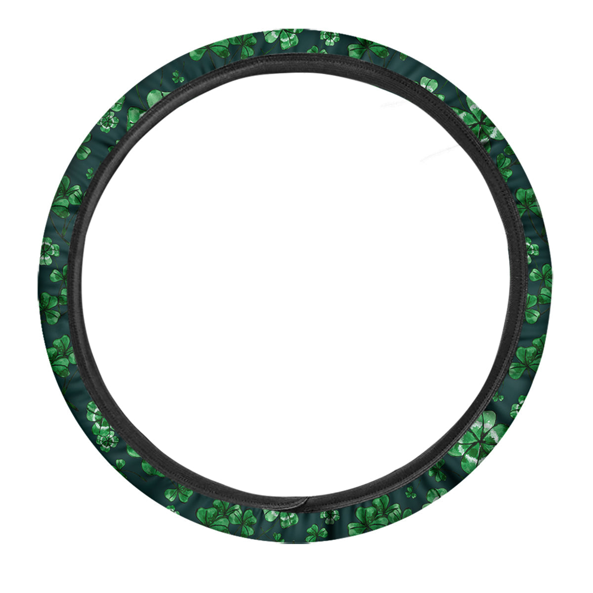 Patrick's Day Watercolor Saint Print Pattern Car Steering Wheel Cover-grizzshop