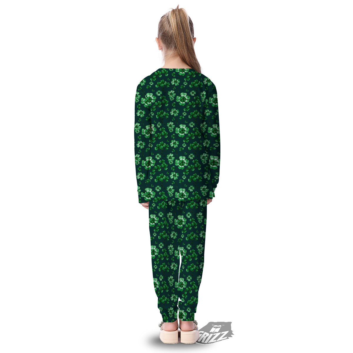 Patrick's Day Watercolor Saint Print Pattern Kid's Pajamas-grizzshop