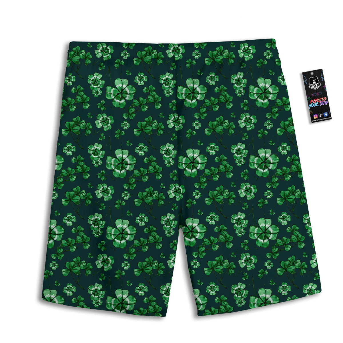 Patrick's Day Watercolor Saint Print Pattern Men's Athletic Shorts