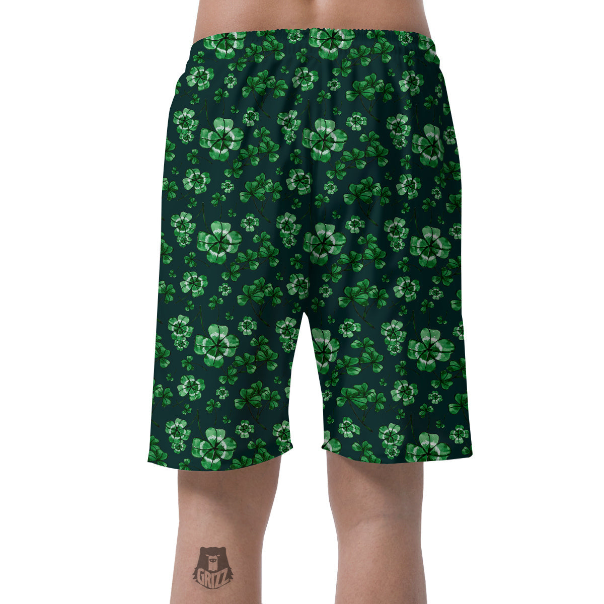 Patrick's Day Watercolor Saint Print Pattern Men's Shorts-grizzshop