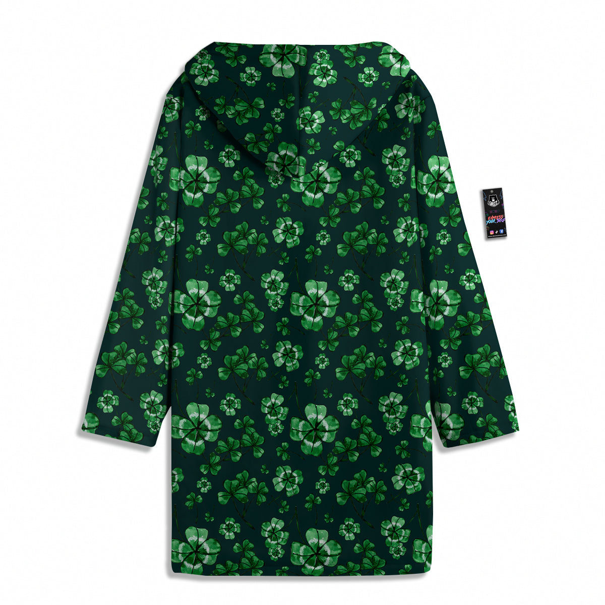 Patrick's Day Watercolor Saint Print Pattern Men's Windbreaker Jacket-grizzshop
