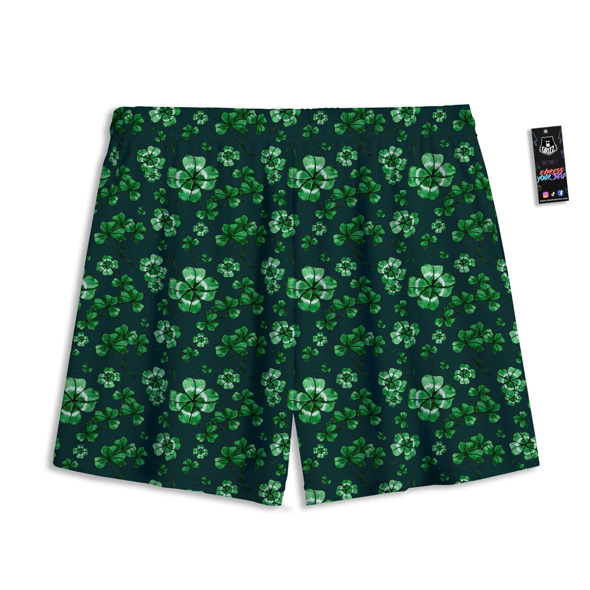 Patrick's Day Watercolor Saint Print Pattern Mesh Shorts