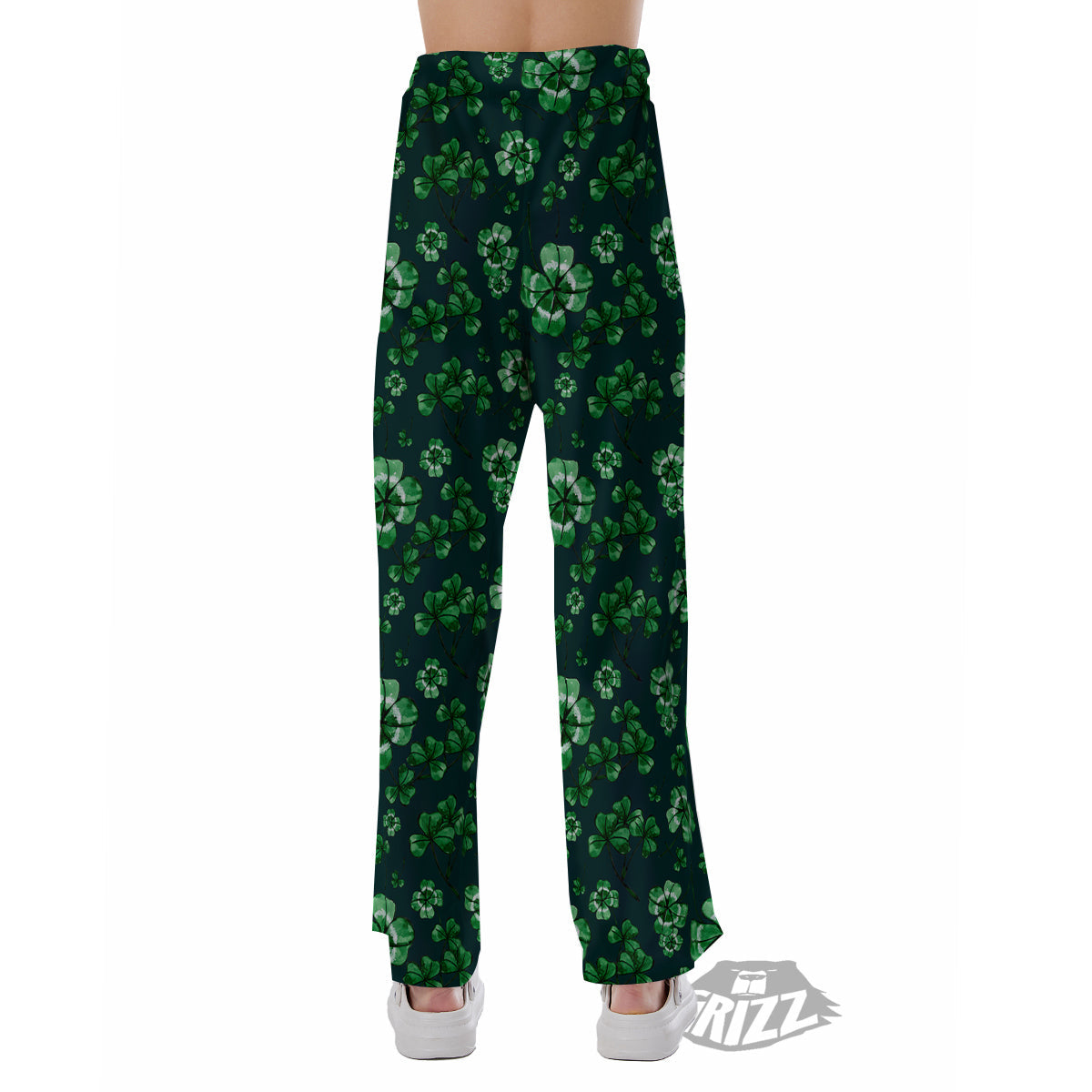 Patrick's Day Watercolor Saint Print Pattern Pajama Pants-grizzshop