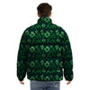 Patrick's Day Watercolor Saint Print Pattern Puffer Jacket-grizzshop