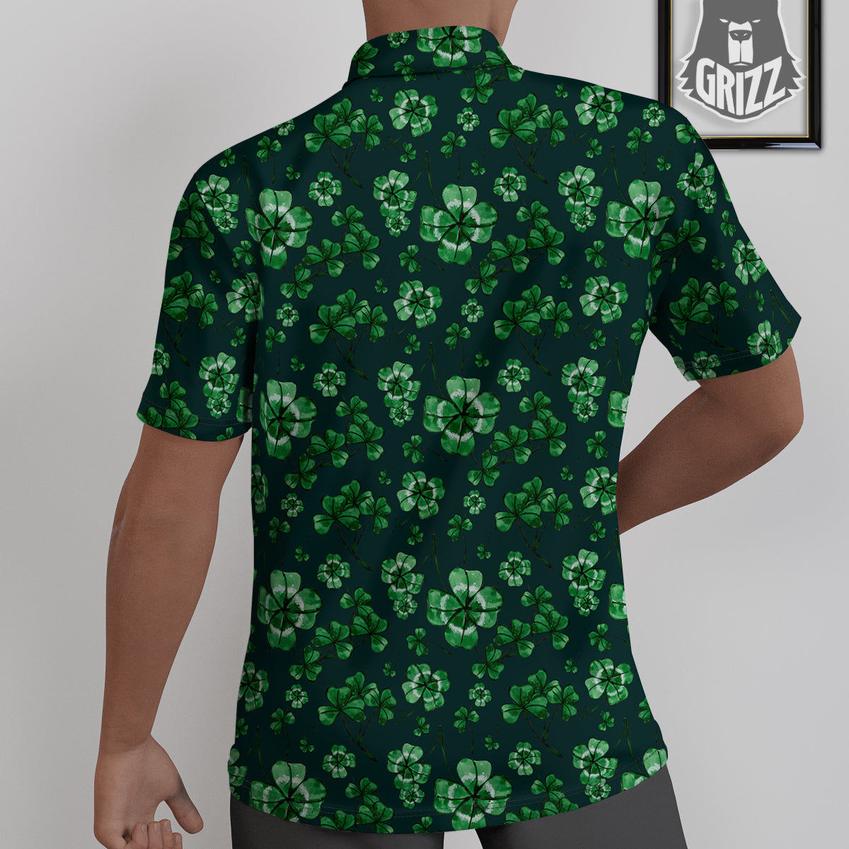 Patrick's Day Watercolor Saint Print Pattern Untucked Shirts-grizzshop