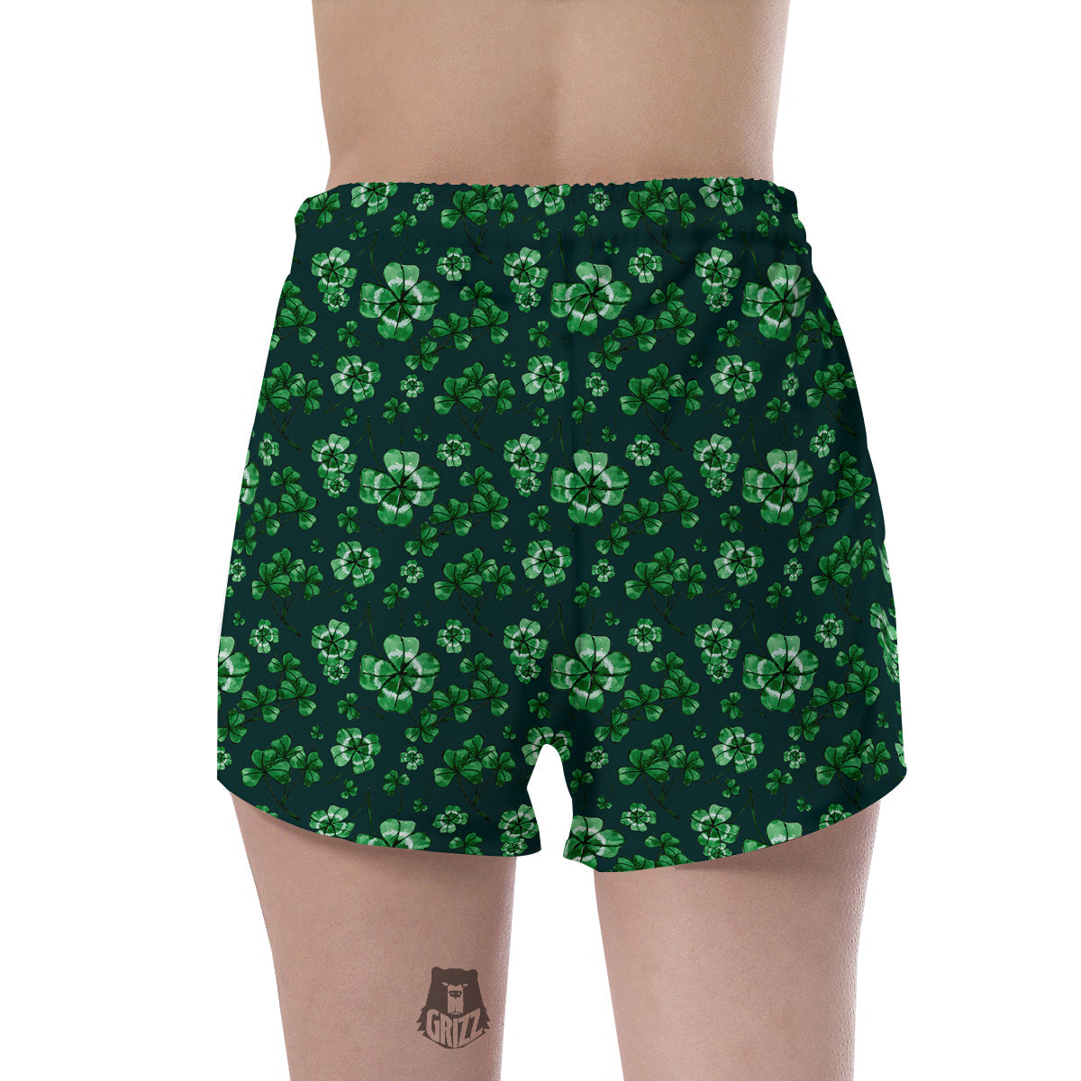 Patrick's Day Watercolor Saint Print Pattern Women's Shorts-grizzshop