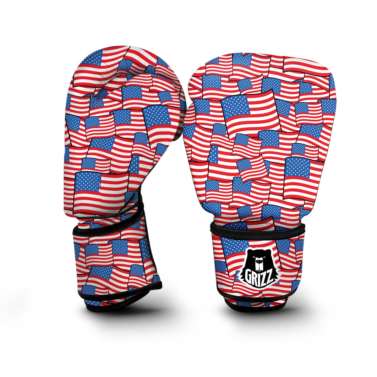 Patriot Pattern Print Boxing Gloves-grizzshop