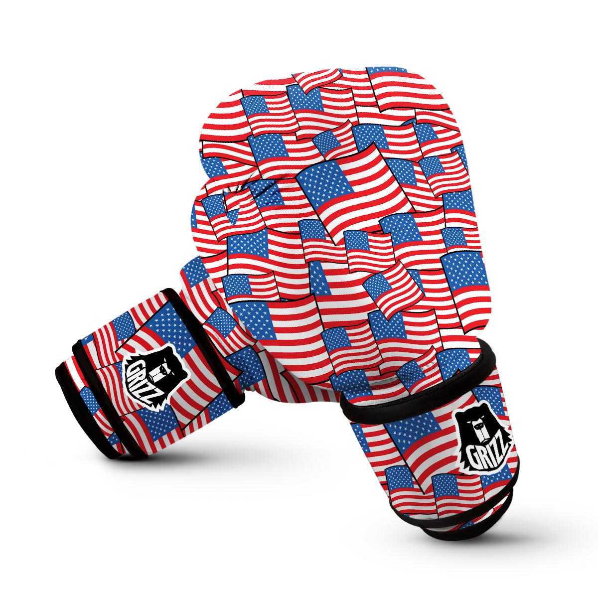 Patriot Pattern Print Boxing Gloves-grizzshop