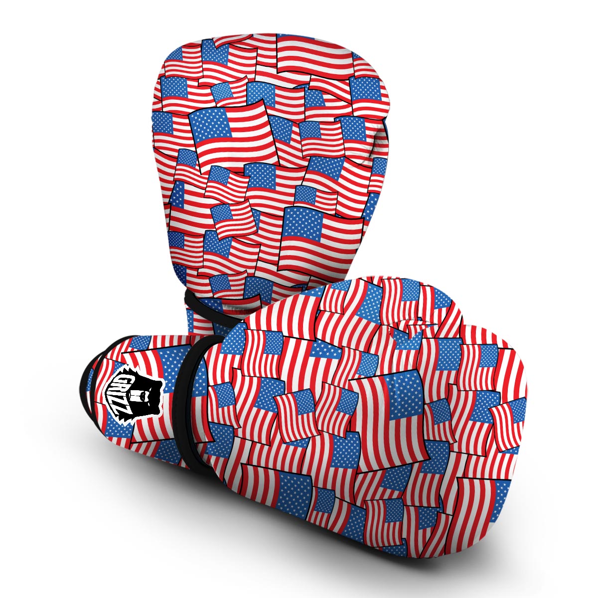 Patriot Pattern Print Boxing Gloves-grizzshop