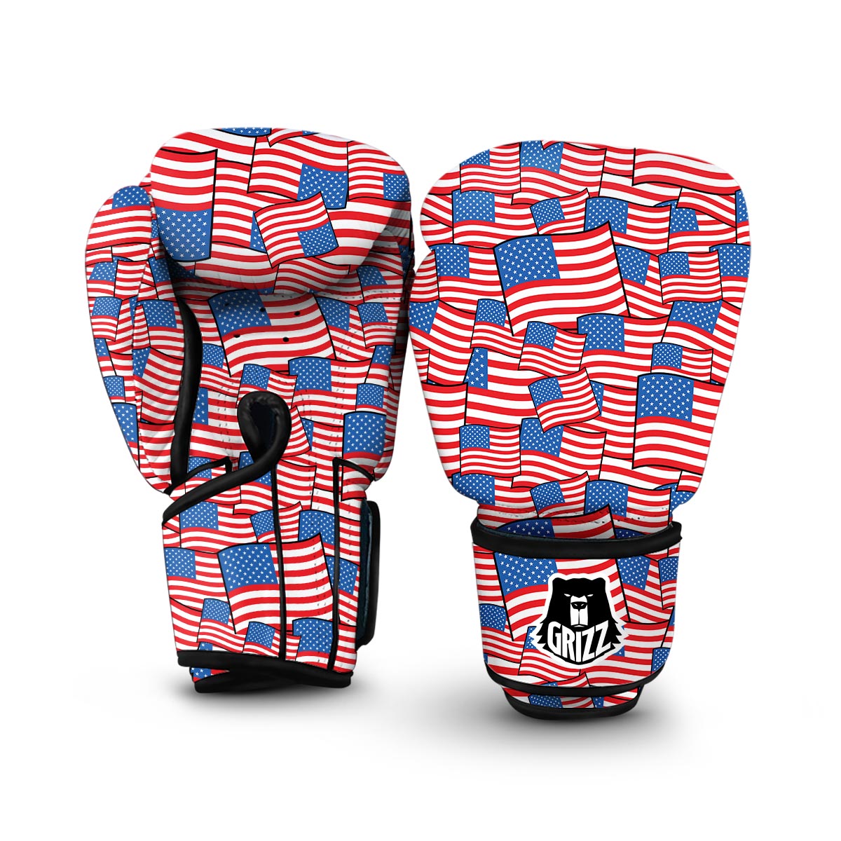 Patriot Pattern Print Boxing Gloves-grizzshop