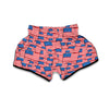 Patriot Pattern Print Muay Thai Boxing Shorts-grizzshop