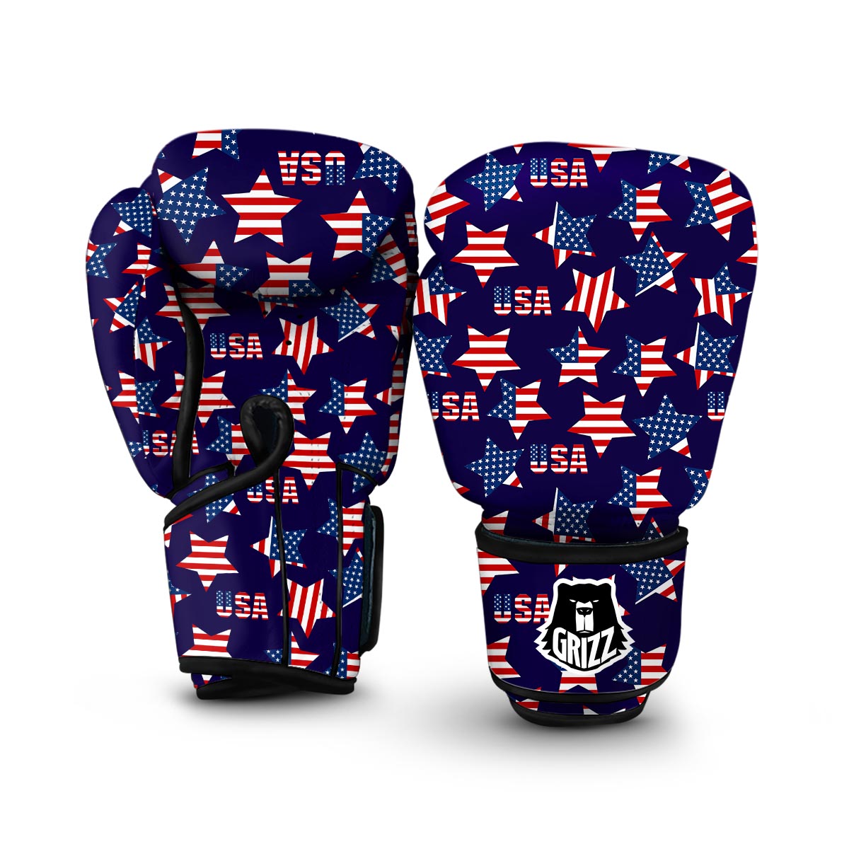 Patriot Usa Pattern Print Boxing Gloves-grizzshop