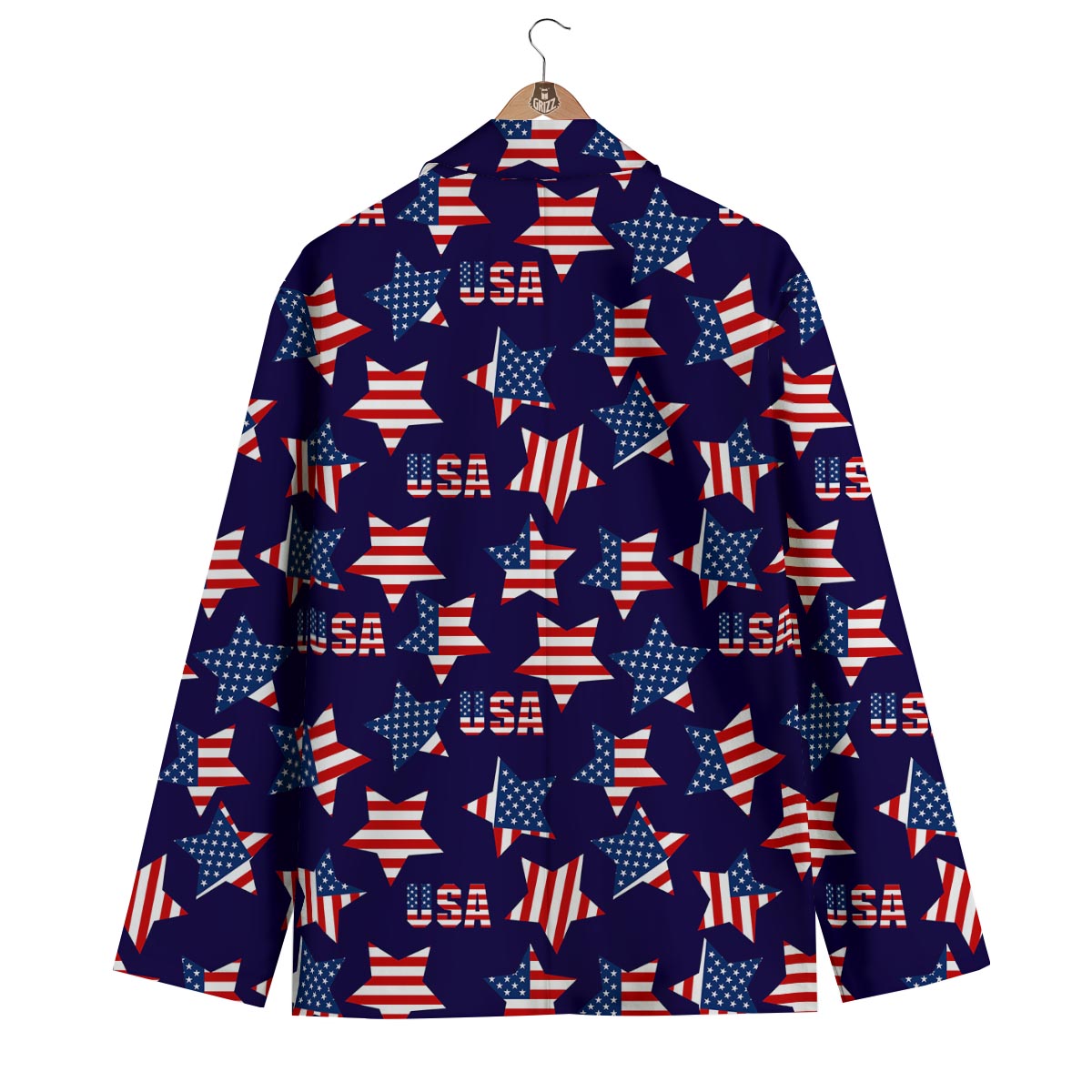 Patriot Usa Pattern Print Men's Blazer-grizzshop