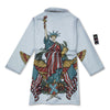 Patriotic Art Statue Of Liberty Print Bathrobe-grizzshop