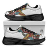 Patriotic Art Statue Of Liberty Print Black Chunky Shoes-grizzshop