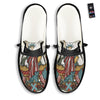 Patriotic Art Statue Of Liberty Print Black Loafers-grizzshop