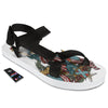 Patriotic Art Statue Of Liberty Print Black Open Toe Sandals-grizzshop