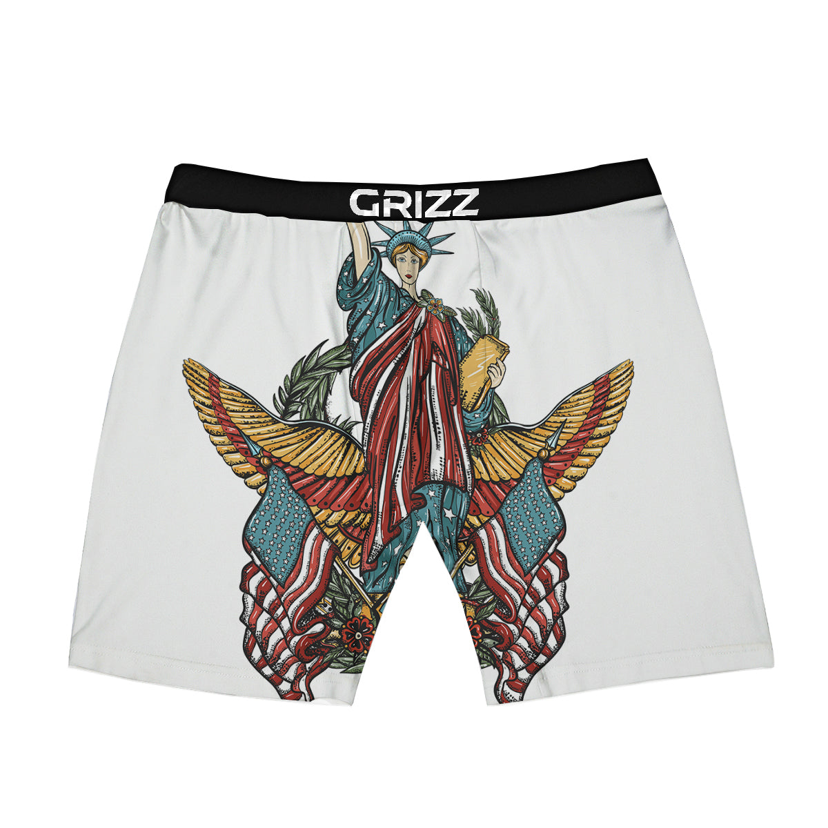 Patriotic Art Statue Of Liberty Print Boxer Briefs-grizzshop