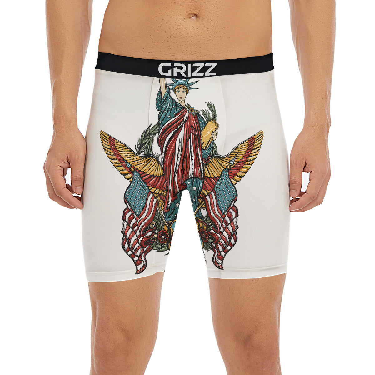 Patriotic Art Statue Of Liberty Print Boxer Briefs-grizzshop