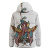 Patriotic Art Statue Of Liberty Print Down Jacket-grizzshop