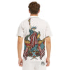 Patriotic Art Statue Of Liberty Print Men's Golf Shirts-grizzshop