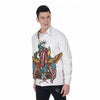 Patriotic Art Statue Of Liberty Print Men's Long Sleeve Shirts-grizzshop