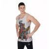 Patriotic Art Statue Of Liberty Print Men's Tank Top-grizzshop